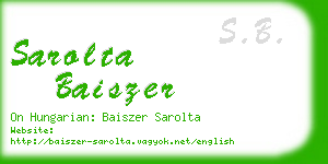 sarolta baiszer business card